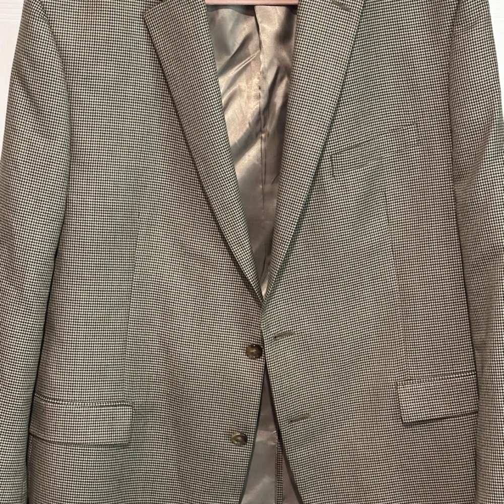 RALPH LAUREN Blazer MENS 50R BROWN HOUNDSTOOTH SPORT COAT XXL